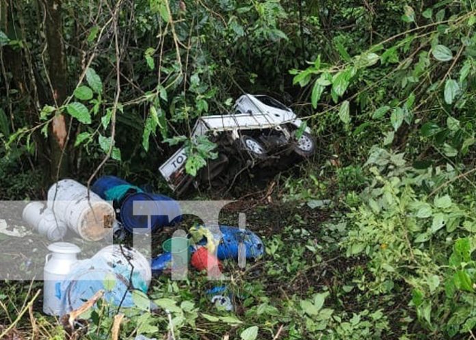 Foto: Accidente con camión lechero en Matiguás / TN8