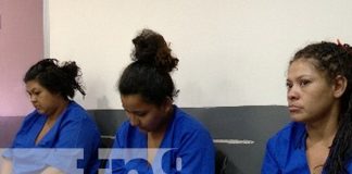 Foto: Trío de ladronas en el banquillo judicial en Managua / TN8