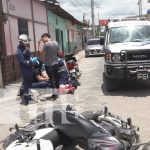 Impacto entre motocicletas provoca lesiones faciales a pareja en Estelí Foto: Accidente de tránsito en Estelí / TN8