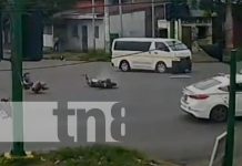 No respetó a la ambulancia y salió catapultado en Managua Foto: Accidente cerca del Hospital La Mascota, en Managua / TN8