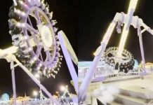 Foto: Juego mecánico colapsó con decenas de personas /Cortesía