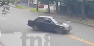 Foto: Motociclista es catapultado en Managua /TN8