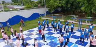 Foto: Ajedrez humano con el MINED Nicaragua / TN8