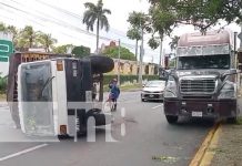 Foto: Vuelco de ambulancia en Managua / TN8