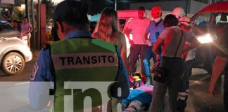 Foto: Accidente en carretera vieja a León, Managua, deja una mujer herida y motociclista grave/TN8