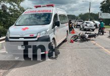 Motociclista resulta lesionado tras accidente en el puente La Tonga, Juigalpa Foto: Motociclista resulta lesionado tras accidente en el puente La Tonga, Juigalpa/TN8