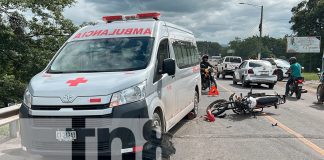 Foto: Motociclista resulta lesionado tras accidente en el puente La Tonga, Juigalpa/TN8