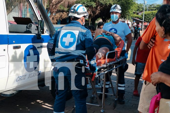 Foto: Joven embarazada y menor de edad involucradas en accidente vial en Rivas/TN8