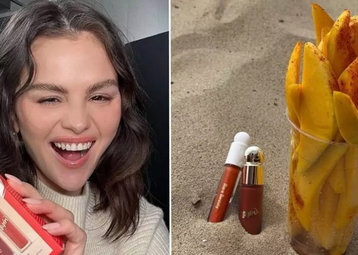 Foto: Selena Gomez y el chilito Tajín /cortesía Foto: Selena Gomez y el chilito Tajín /cortesía