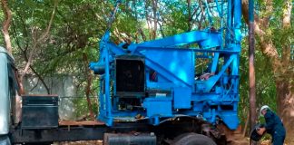 Foto: construcción de nuevo pozo en Managua / Cortesía