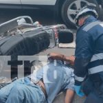 Estelí: Triple colisión deja a motociclista lesionado sobre la Panamericana Foto: Esteli motociclista herido tras fuerte impacto de vehiculo/TN8