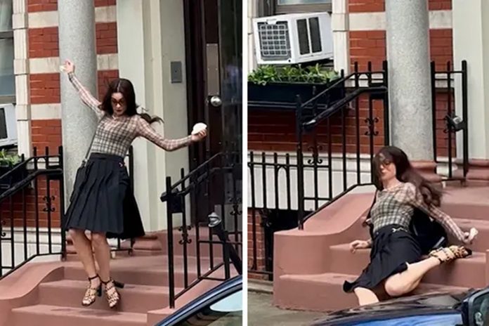 Foto: Anne Hathaway sufre aparatosa caída /Cortesía Foto: Anne Hathaway sufre aparatosa caída /Cortesía