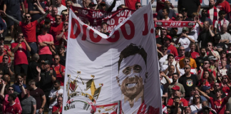 Jota y su homenaje en Liverpool