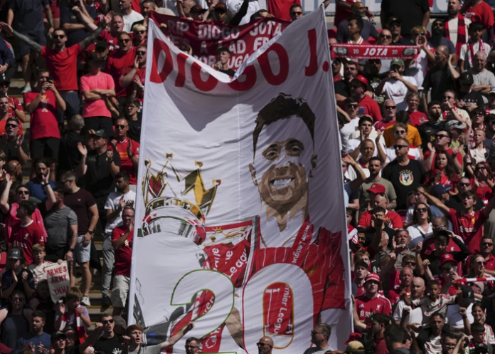 Diogo Jota Jota y su homenaje en Liverpool