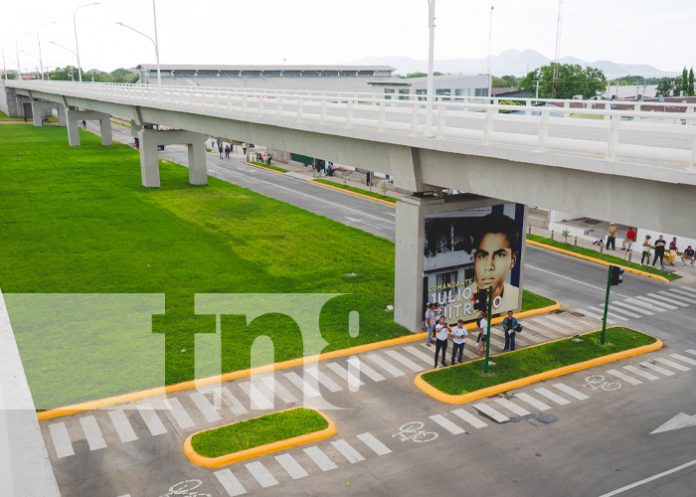 Foto: Paso a Desnivel Comandante Julio Buitrago, en Managua / TN8 Foto: Paso a Desnivel Comandante Julio Buitrago, en Managua / TN8