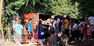 Foto: Vuelco de bus en Villanueva, Chinandega / TN8