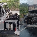 Foto: Camión de gaseosas arde en Masaya, Catarina /TN8