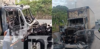 Foto: Camión de gaseosas arde en Masaya, Catarina /TN8