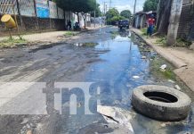 Foto: Aguas residuales en Linda Vista y Villa Guadalupe, Managua / TN8