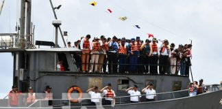 Foto: Conmemoración en el Caribe sobre la Fuerza Naval de Nicaragua / TN8