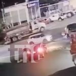 Foto: Últimos momentos de mortal accidente cerca del semáforo de El Guanacaste, Managua / TN8