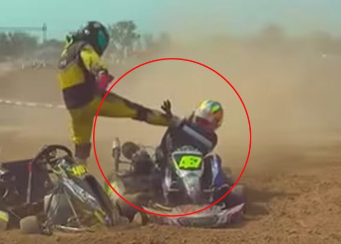 1 Foto: Carrera de karts termina con pelea entre pilotos y se vuelve viral / Cortesía