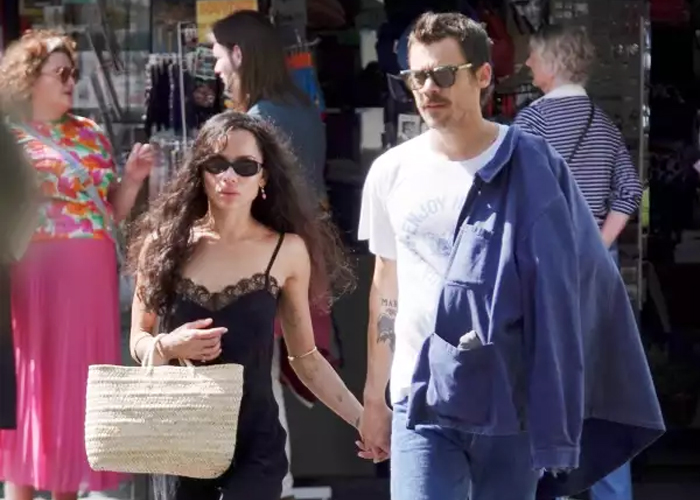 Foto: Zoë Kravitz y Harry Styles en Roma /cortesía