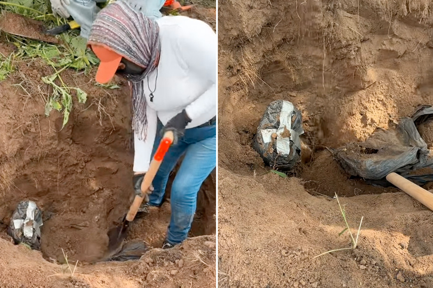 Foto:Fosa clandestina suma 61 bolsas con restos humanos/Cortesía