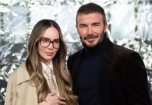 Foto: Belinda junto a David Beckham /cortesía