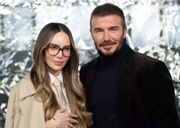 Foto: Belinda junto a David Beckham /cortesía Foto: Belinda junto a David Beckham /cortesía