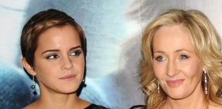 Foto: Emma Watson sobre con J.K. Rowling /cortesía
