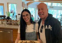 Foto: Demi Moore sobre Bruce Willis /cortesía