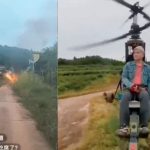 Influencer chino muere al caer el helicóptero que él mismo construyó Foto: Helicóptero artesanal provoca la muerte de un influencer chino/Cortesía