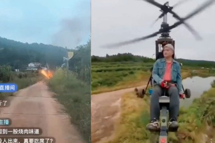 1 Foto: Helicóptero artesanal provoca la muerte de un influencer chino/Cortesía
