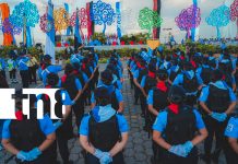 Foto: Aniversario 46 de la Policía Nacional, acto presidido por el Comandante Daniel Ortega y la Compañera Rosario Murillo