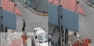 Foto: Delincuente huye por alcantarilla en San Luis Norte, Managua / TN8