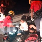 Accidente entre dos motocicletas deja saldo de 3 personas lesionadas en Carazo Foto: Carazo fuerte accidente deja 3 personas lesionadas/TN8