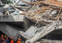 Foto: Colapso de una escuela en Indonesia /Cortesía