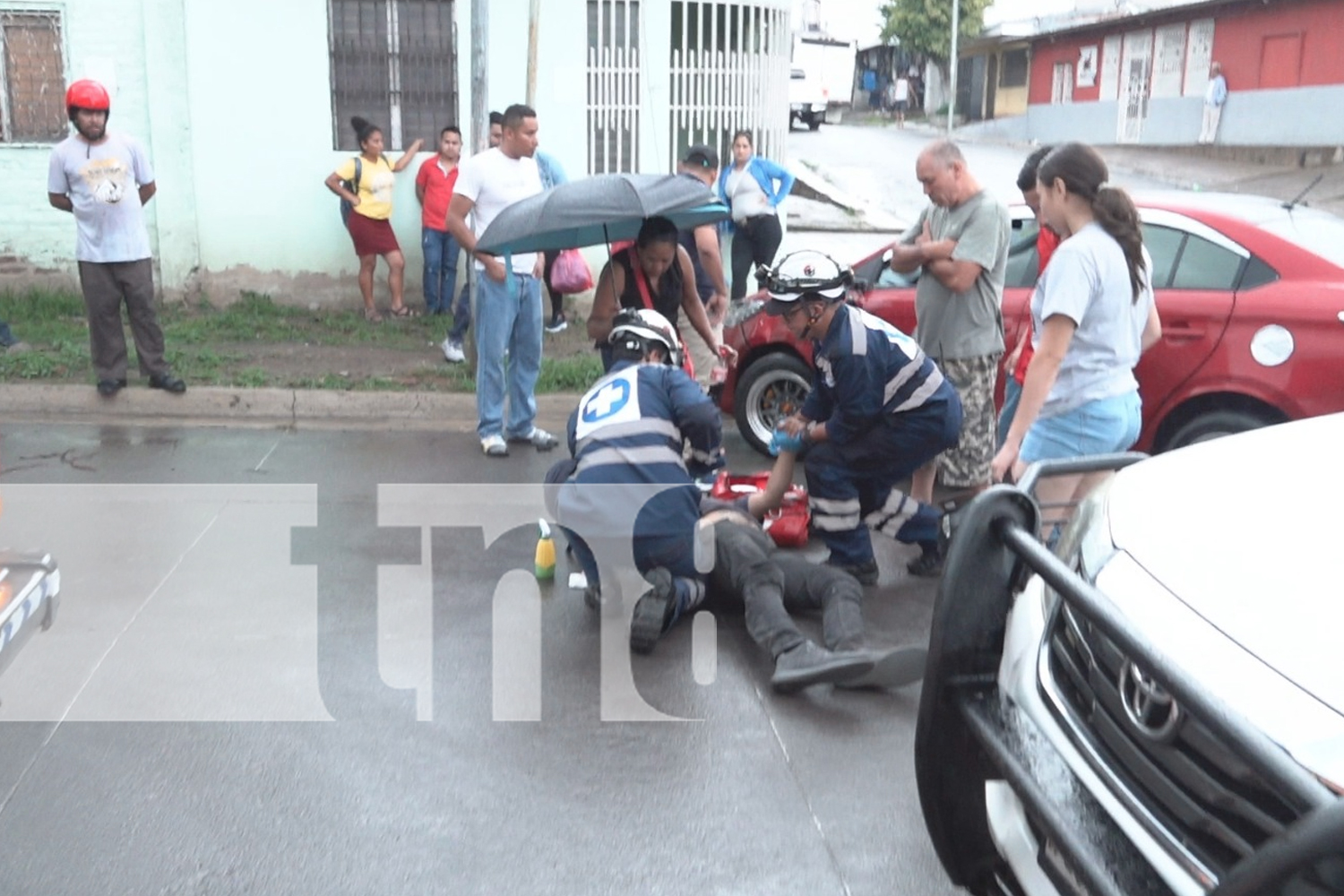 Foto: Joven motociclista resulta con lesiones tras fuerte impacto en Estelí/TN8