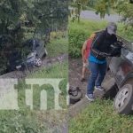 Exceso de velocidad provoca aparatoso accidente en la carretera hacia Boaco Foto: Accidente la carretera hacia Boaco /TN8
