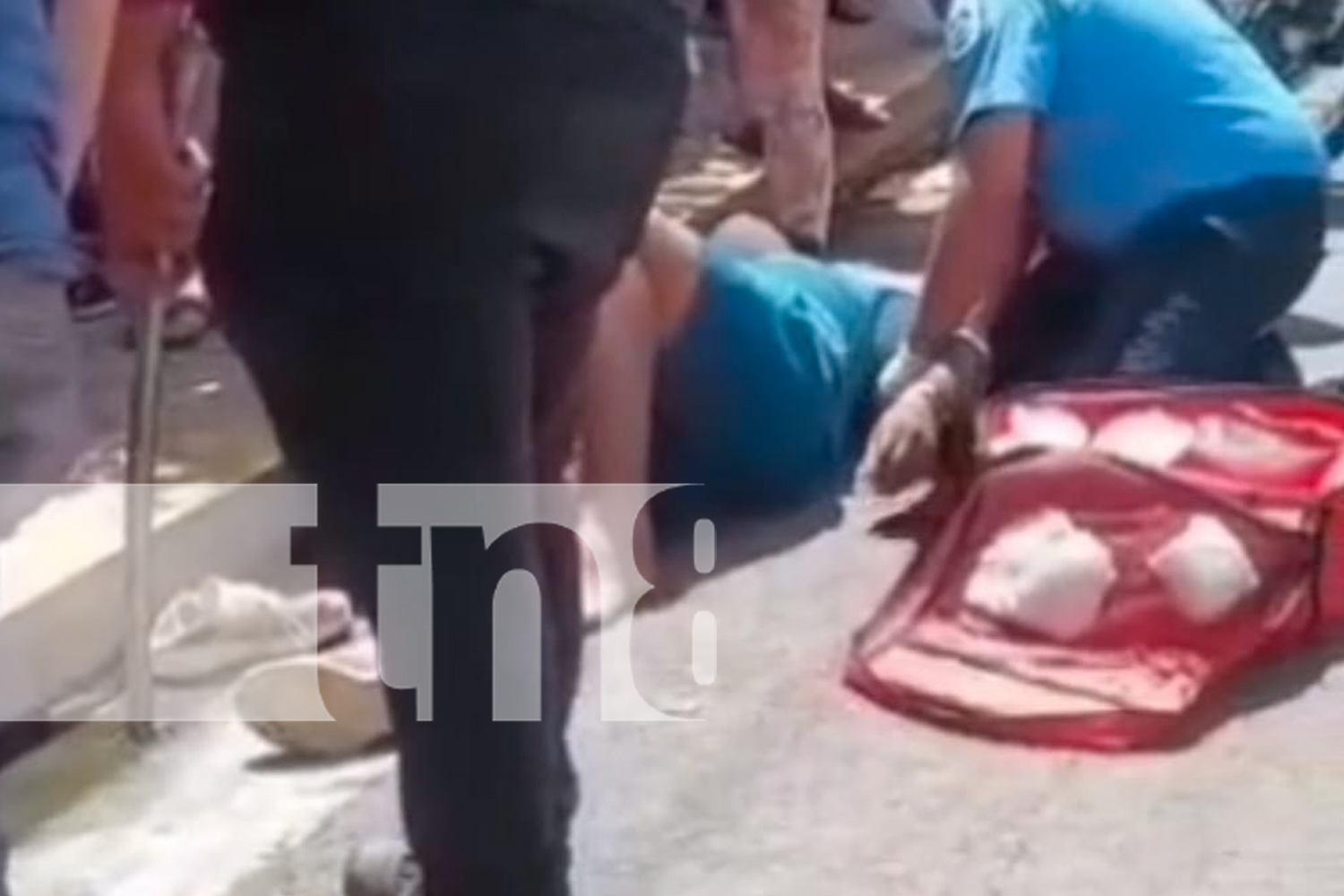 Foto/ Dos heridos tras accidente de tránsito en Carretera Sur/ TN8