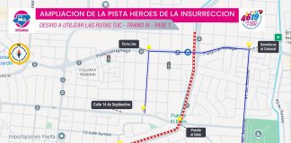Foto: Desvíos temporales en la Pista Héroes de la Insurrección, en Managua