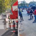 Taxi se incendia frente a estación de bomberos en el mercado Roberto Huembes Foto: Falla eléctrica habría causado incendio de taxi en el Huembes /TN8