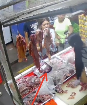 Foto: Robo de carne en un mercado de Managua / TN8