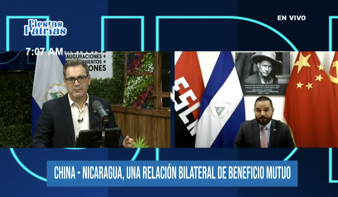 Foto: Programa especial en Estudio TN8 sobre las relaciones entre Nicaragua y China 