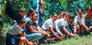 Foto: Estudiantes y MARENA celebran el Mes Patrio liberando reptiles / Cortesía
