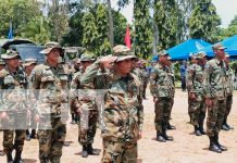 Ejército de Nicaragua: Oficiales reciben ascensos en acto militar en la Costa Caribe Foto: 46 aniversario de fundación del Ejército de Nicaragua /TN8