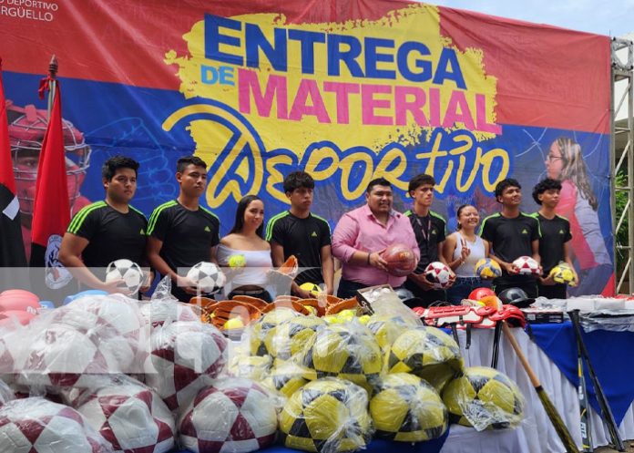 Foto: Entrega de materiales deportivos para impulsar atletas en Nicaragua / TN8 Foto: Entrega de materiales deportivos para impulsar atletas en Nicaragua / TN8