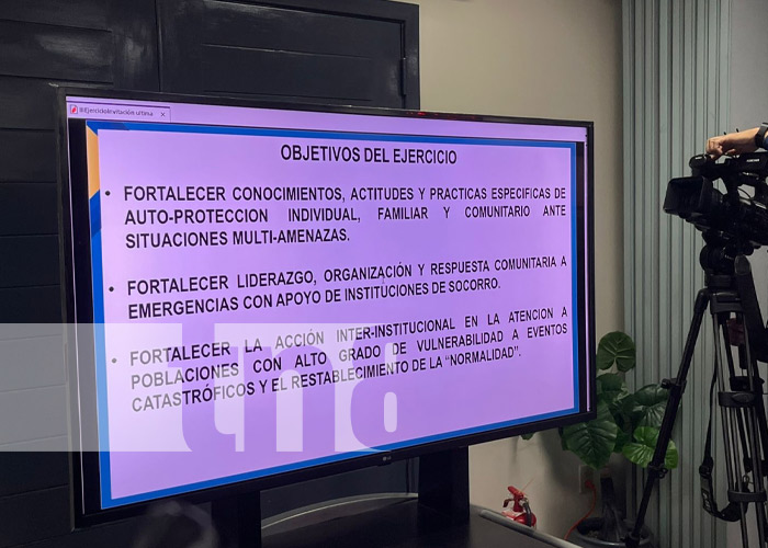 Foto: Anuncio del 3er Ejercicio Nacional de Protección a la Vida 2025 en Nicaragua / TN8