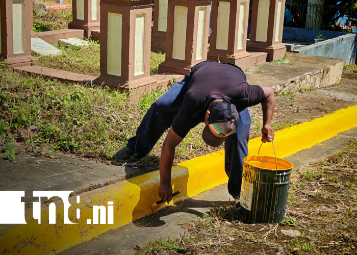 Foto: Rivas se prepara con esmero: cementerios lucen renovados para el Día de los Fieles Difuntos/TN8